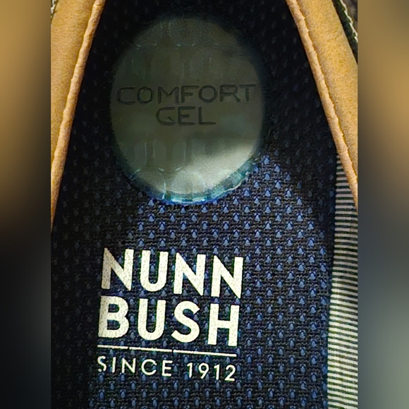 Mens Nunn Busch Size 9M Slip On Loafer Brown Tan Leater Suade Shoes - Picture 7 of 7